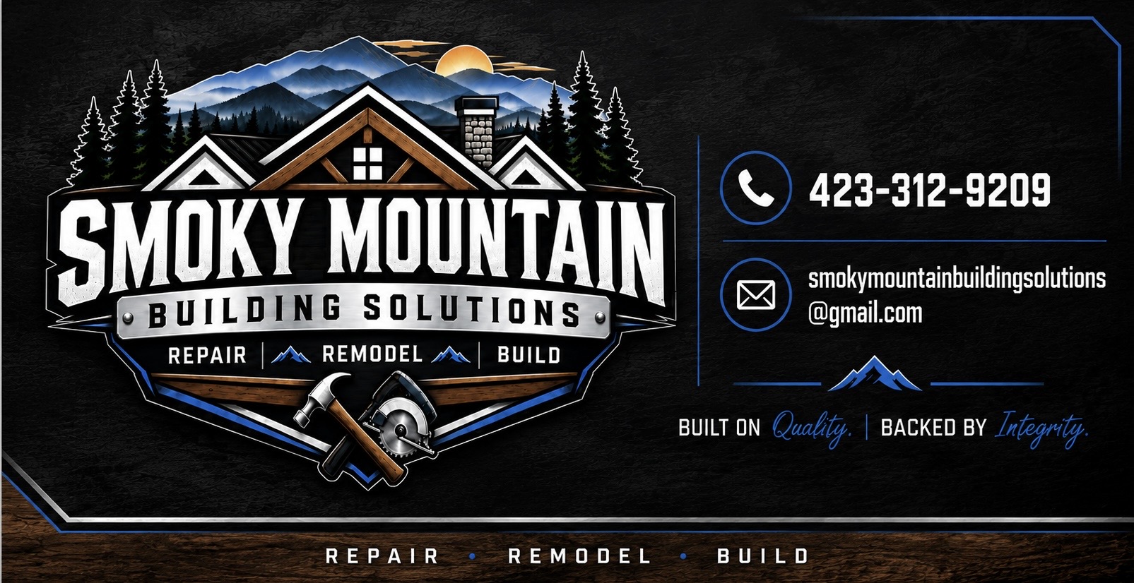 Smoky Mountain Building Solutions contact card